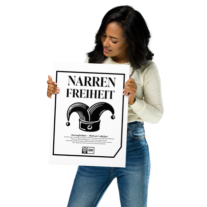 Poster in Museumqualität | Narrenfreiheit