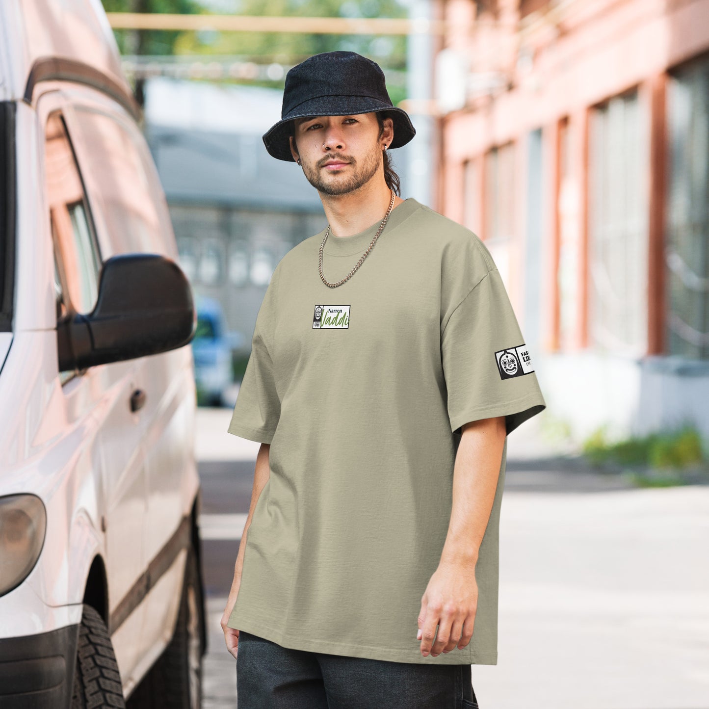 Oversized T-Shirt mit verwaschenem Look